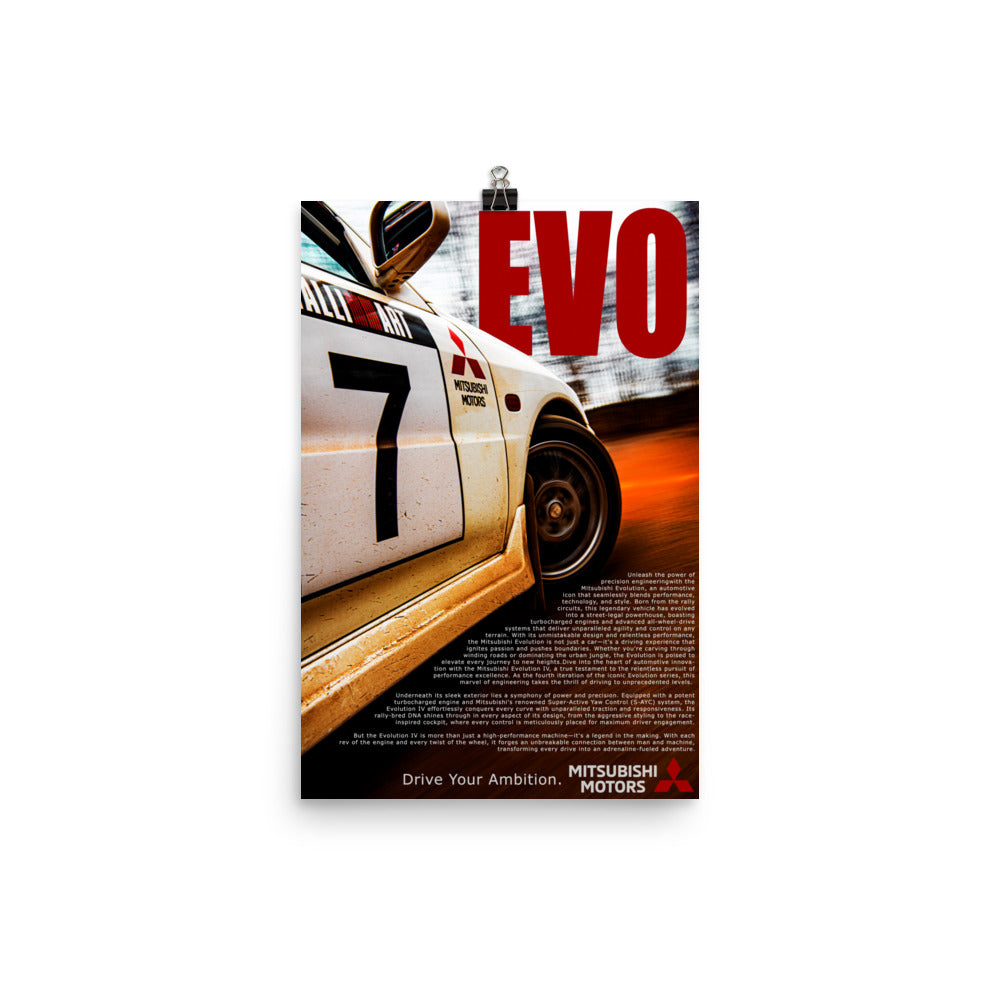 Mitsubishi Evolution Poster