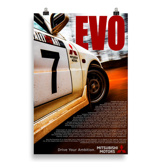 Mitsubishi Evolution Poster